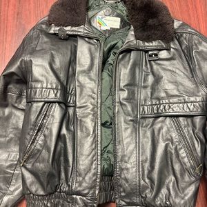 Vintage Members Only Jacket with Faux Fur
